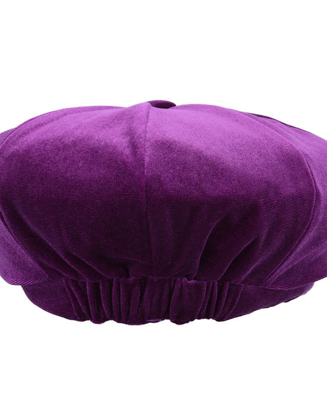 Ladies Fashion Velvet Baker Boy Hat
