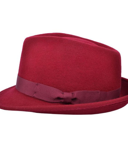 Men Wool Felt Trilby Hat