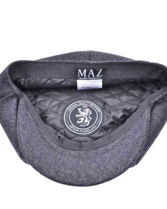 Wool Newsboy Cap Classic Button Top Baker Boy Hat
