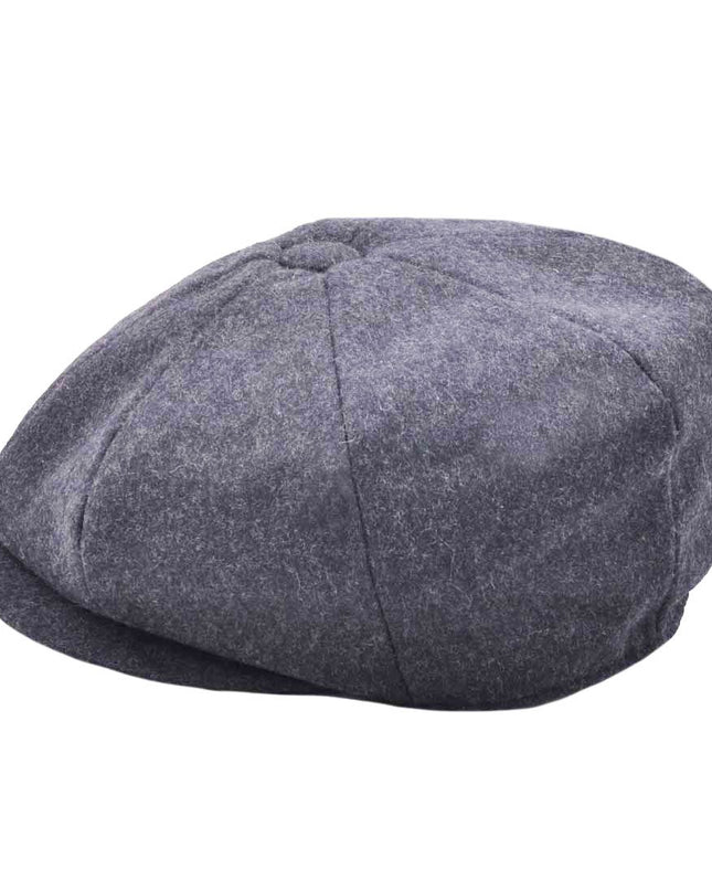 Wool Newsboy Cap Classic Button Top Baker Boy Hat