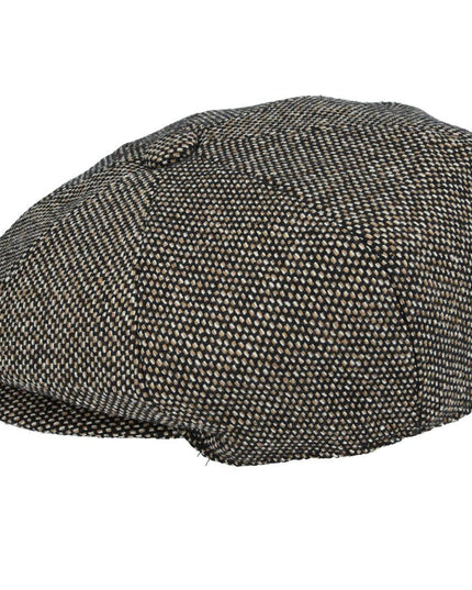 Newsboy Cap Salt & Pepper 8 Panel Wool Cap